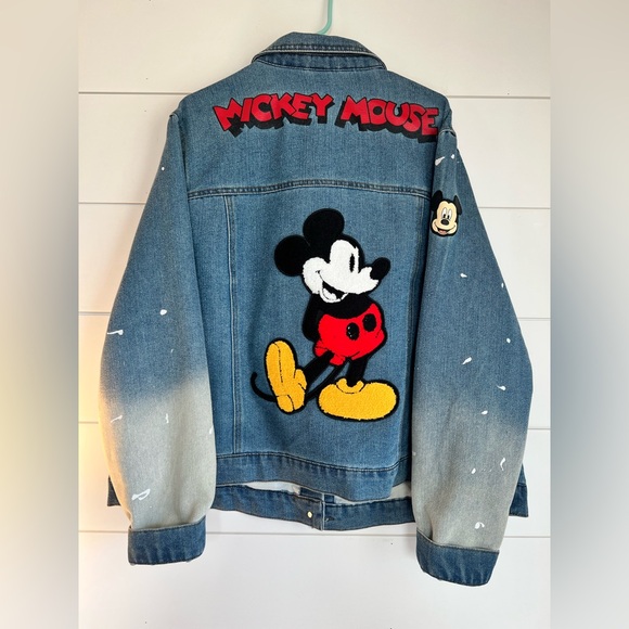 Disney Other - Disney Mickey Mouse Jean Jacket Unisex Size 3XL Blue Denim Button Up